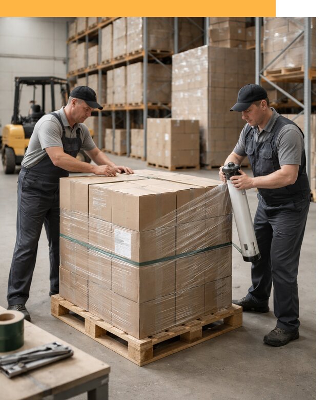 Упаковка и паллетирование грузов от 3749 руб: защита и крепление